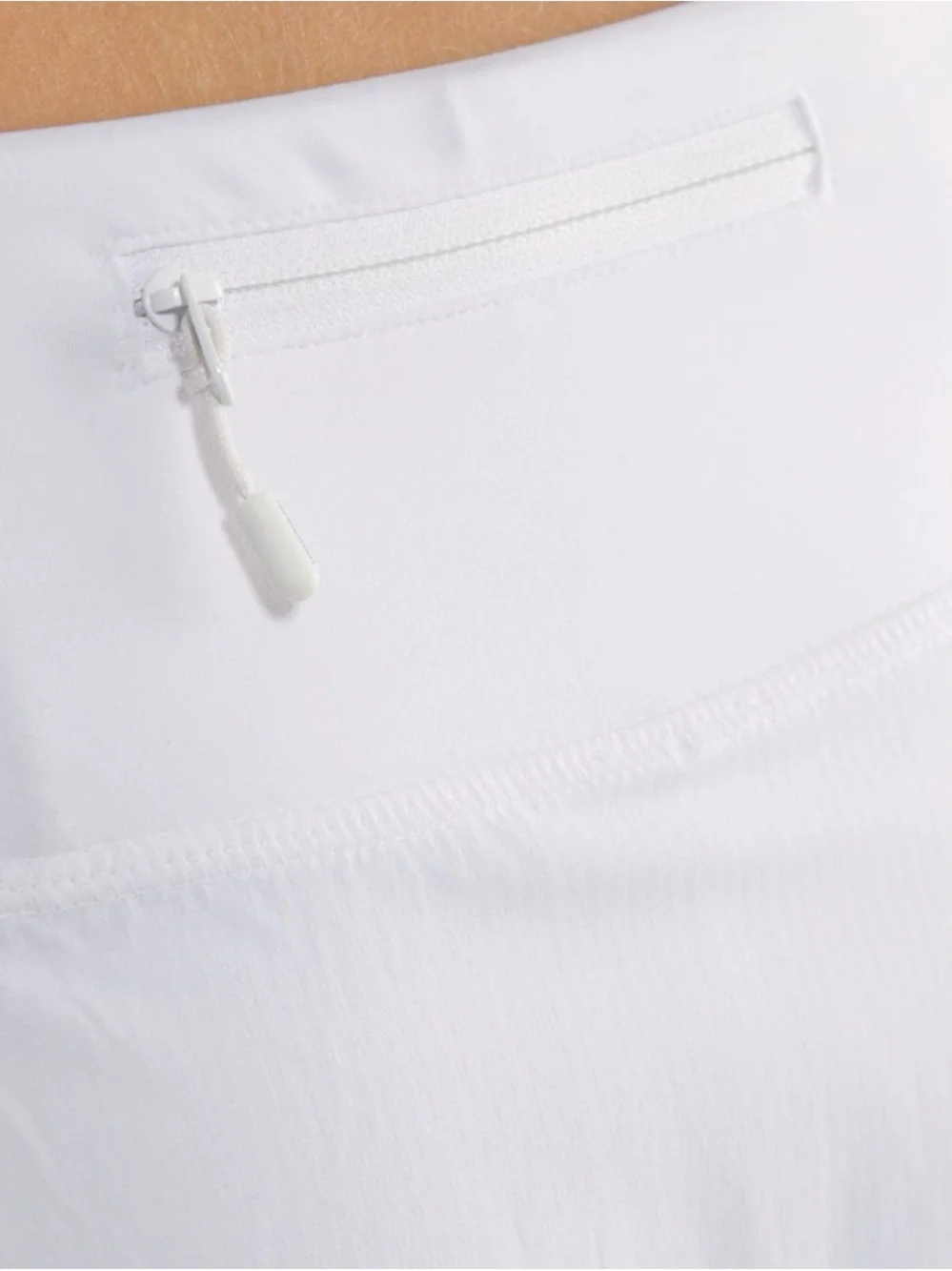 Lululemon Pace Rival White Tennis Skirt Skort Size 12 Regular Pleated Back